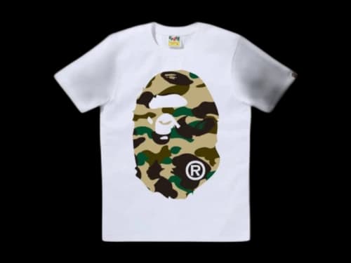 BAPE Women's 1st Camo Big Ape Head Tee White/Yellow