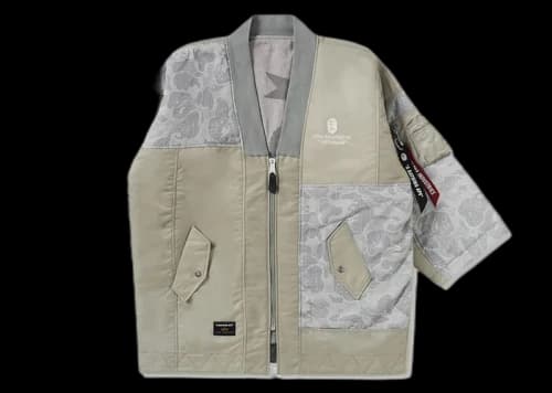 BAPE x Alpha Industries Reversible Kimono Jacket Olivedrab