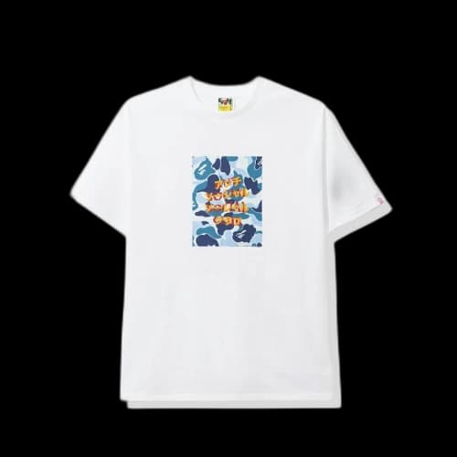 BAPE x Anti Social Social Club ABC Camo Box Tee White/Blue