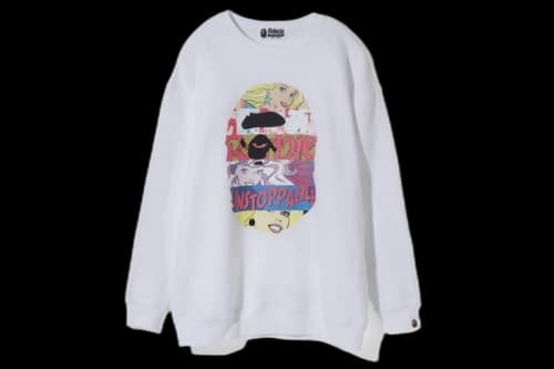 BAPE x Barbie Ape Head Oversized Crewneck White