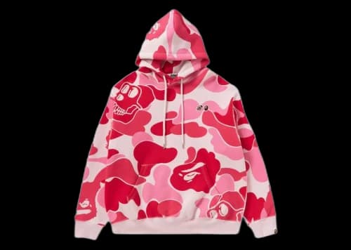 BAPE x BAYC Camo Pullover Hoodie Pink