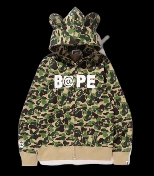 BAPE x Bearbrick ABC Bape Hoodie Green