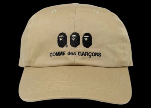 BAPE x CDG Panel Cap Beige