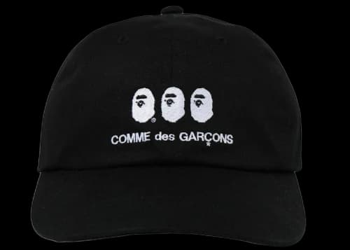 BAPE x CDG Panel Cap Black