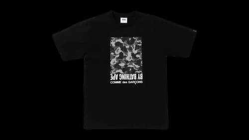 BAPE x Comme des Garcons Osaka Camo Box Tee (SS26) Black