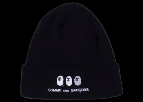 BAPE x Comme des Garcons Osaka Knit Cap Black