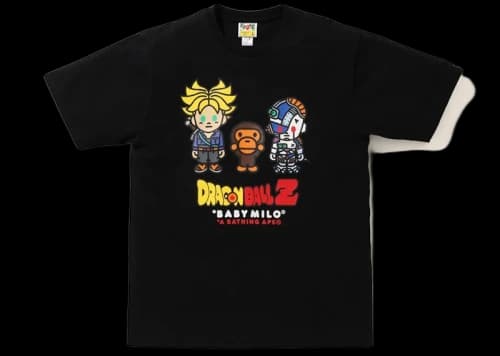 BAPE x Dragon Ball Z Baby Milo Trunks & Mecha Frieza Tee Black