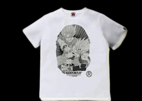BAPE x Dragon Ball Z Big Ape Head Kids Tee White