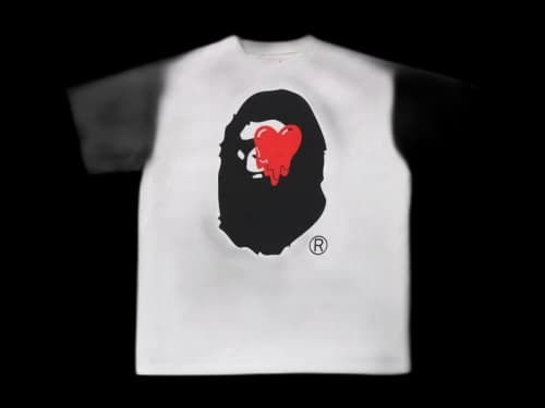 BAPE x Emotionally Unavailable Ape Head Tee White
