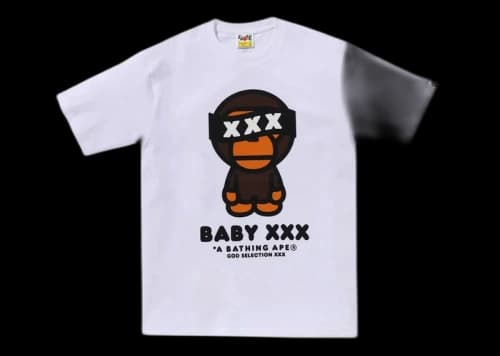 BAPE x God Selection XXX Baby Milo Tee White