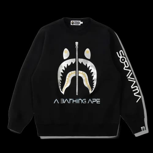 BAPE x Hajime Sorayama Shark Crewneck Black