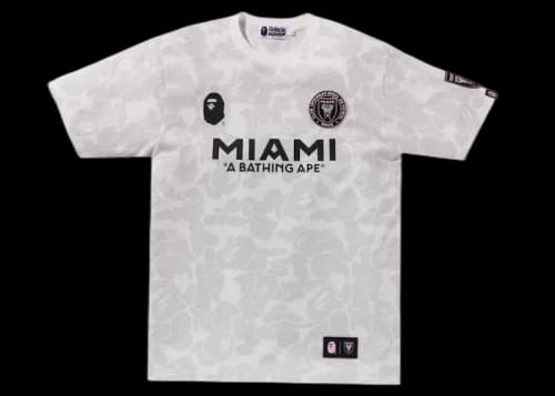 BAPE x Inter Miami CF Camo Tee White