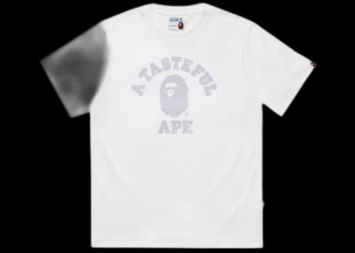 BAPE x JJJJound College Tee White