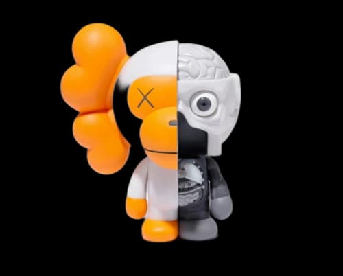 BAPE x KAWS Dissected Milo Vinyl Figure White