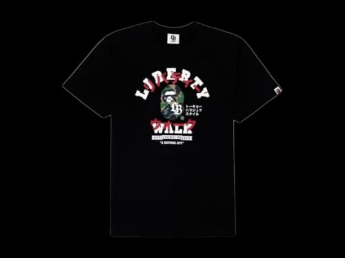 BAPE x LBWK Katakana College Tee Black