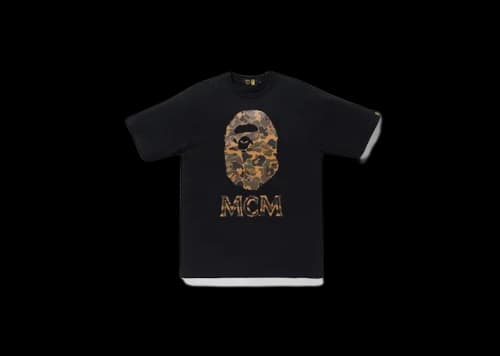 BAPE x MCM Camo Ape Head Tee Black
