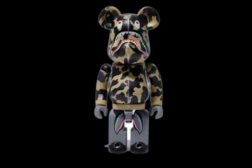 Bearbrick x Medicom 1st Camo Shark Superalloy Chogokin 200% Bearbrick Yellow
