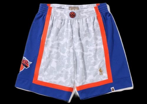 BAPE x Mitchell & Ness New York Knicks Shorts White