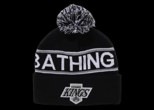 BAPE x Mitchell & Ness NHL Pom Beanie Black
