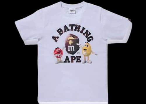 BAPE x M&M's Womens College Tee White