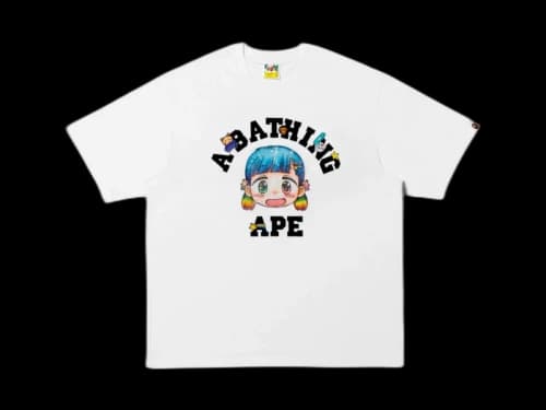 BAPE x Mr. College Tee White