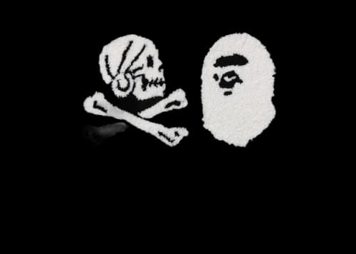 BAPE x Neighborhood Rug Mat Black White