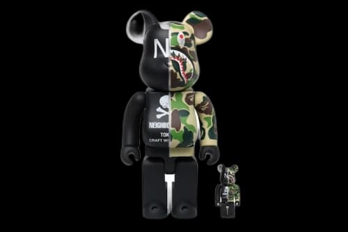 Bearbrick x Neighborhood x Medicom 100% & 400% Bearbrick Black