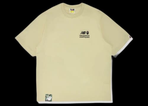 BAPE x New Balance Ape Head Relaxed Fit Tee Beige