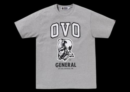 BAPE x OVO General Tee Grey
