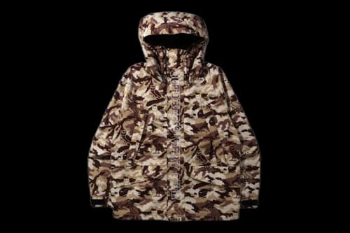 BAPE x OVO Woodland Camo Snowboard Jacket Beige