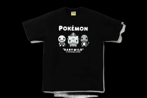 BAPE x Pokemon Monotone Starters Tee #3 Black