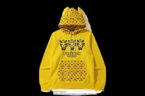 BAPE x Pokemon Pullover Hoodie Yellow