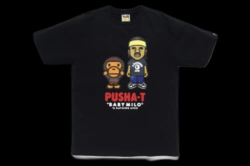 BAPE x Pusha T Baby Milo Tee Black