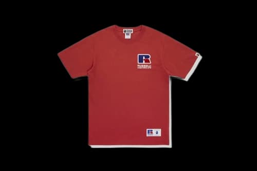 BAPE x Russell College Tee Red