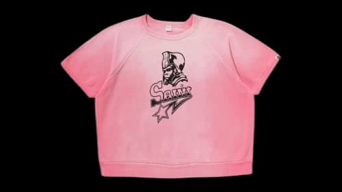 BAPE x Saint Mxxxxxx Saint Sta S/S Crewneck Sweatshirt Pink