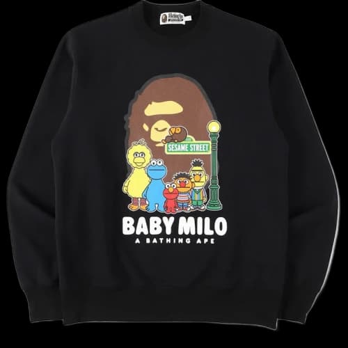 BAPE x Sesame Street Crewneck Black