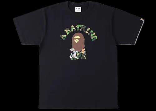 BAPE x Tom and Jerry College Tee Black