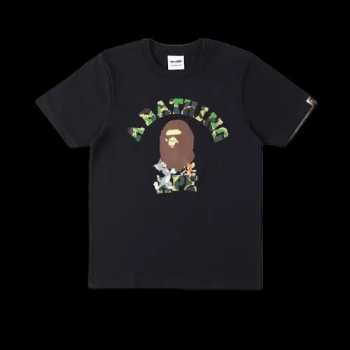 BAPE x Tom and Jerry College Womens Tee Black