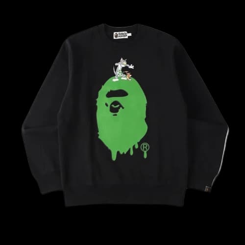 BAPE x Tom and Jerry Painting Crewneck Black
