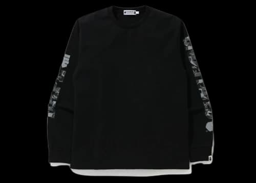BAPE x Undefeated 1 Long Sleeve Tee Black