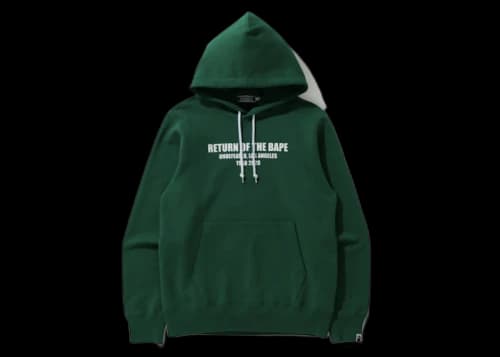BAPE x Undefeated Pullover Hoodie Green