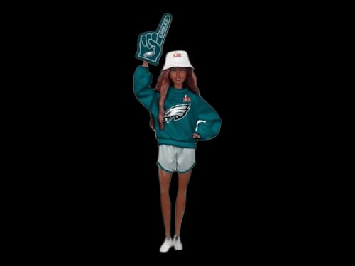 Barbie x Super Bowl Eagles (1) Doll