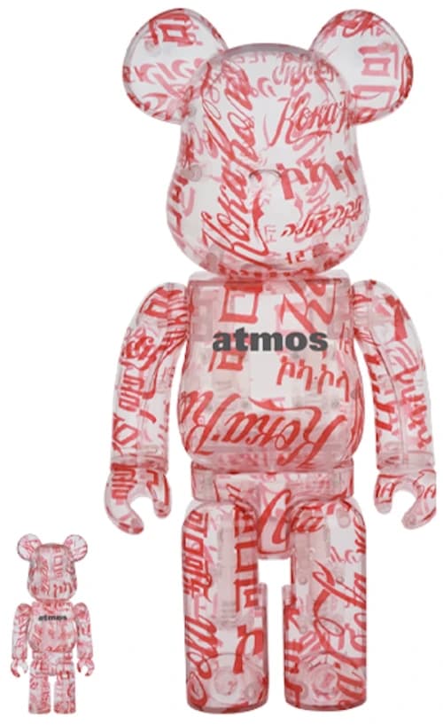 Bearbrick atmos x Coca-Cola 100% & 400% Set Clear Body