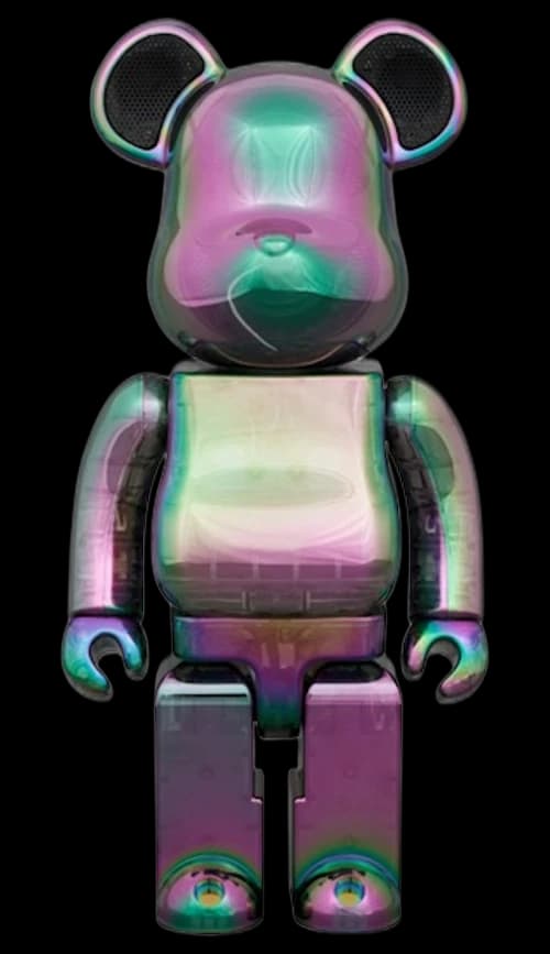 Bearbrick Audio Iridescent Portable Bluetooth Speaker 4 Black Aurora