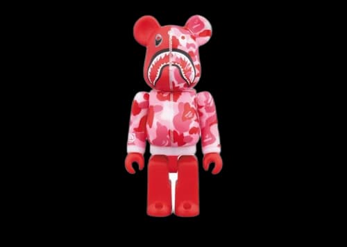 Bearbrick BAPE Camo Shark Hoodie 10th Anniversary 1 Red