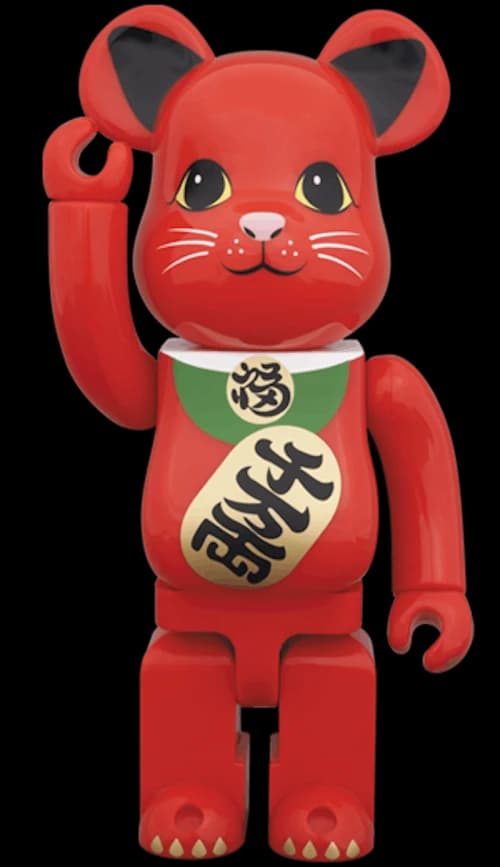 Bearbrick Beckoning Cat 400% Red