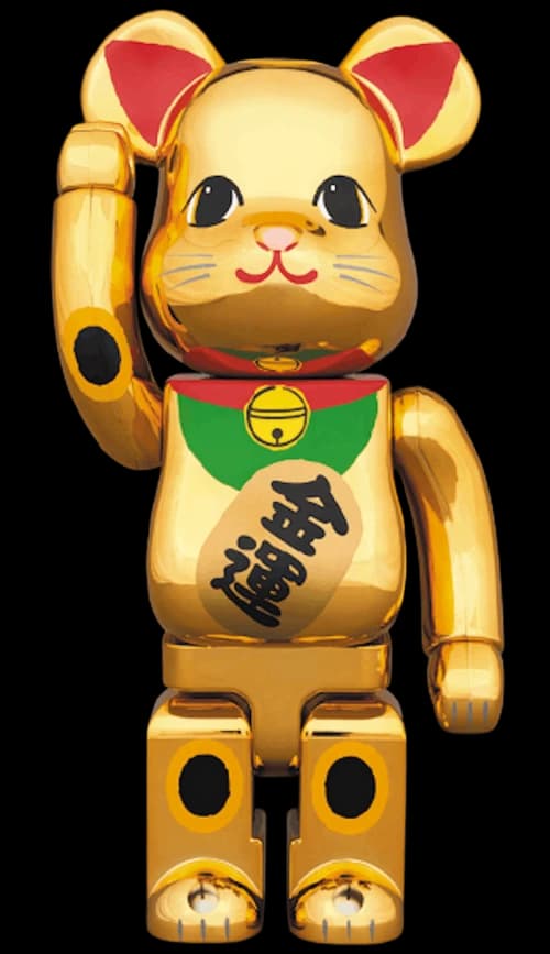 Bearbrick Beckoning Cat Gold-plated Six 400% Gold
