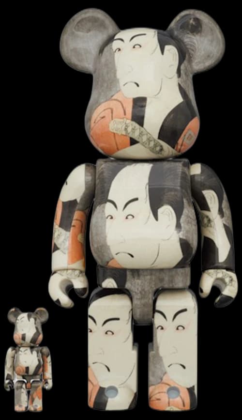 Bearbrick Boston Museum Toshusai Sharaku “Nakura Ippei from Ichikawa Mengakuzo” 100% & 400% Set