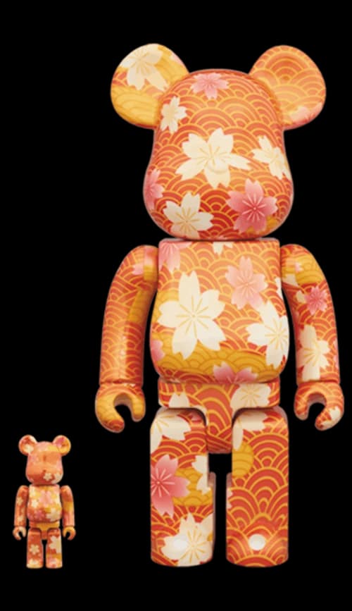 Bearbrick Chiyogami 100% & 400% Set Orange