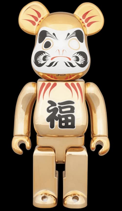 Bearbrick Dazzling Gold Plated Daruma 400% Gold